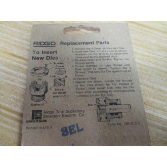 Ridgid 12-R 34" Pipe Die 12-R
