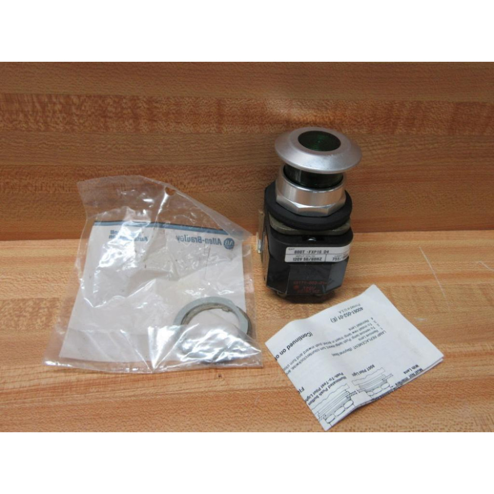 Allen Bradley 800T-FXP16D4 Button 800TFXP16D4 WGreen Cap & 800T-XD4 - New No Box