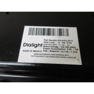 Dialight 430-6450-001X Pedestrian Traffic Light - New No Box