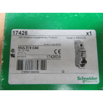 Merlin Gerin MG17426 Breaker 15A Schneider C60N Square D 17426