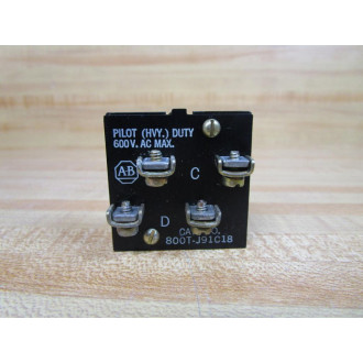 Allen Bradley 800T-J91C18 Contact Block 800TJ91C18 (Pack of 2) - New No Box