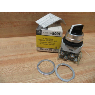 Allen Bradley 800T-J2KA1B 3-Pos. Selector Switch 800TJ2KA1B W(2) 800T-XA