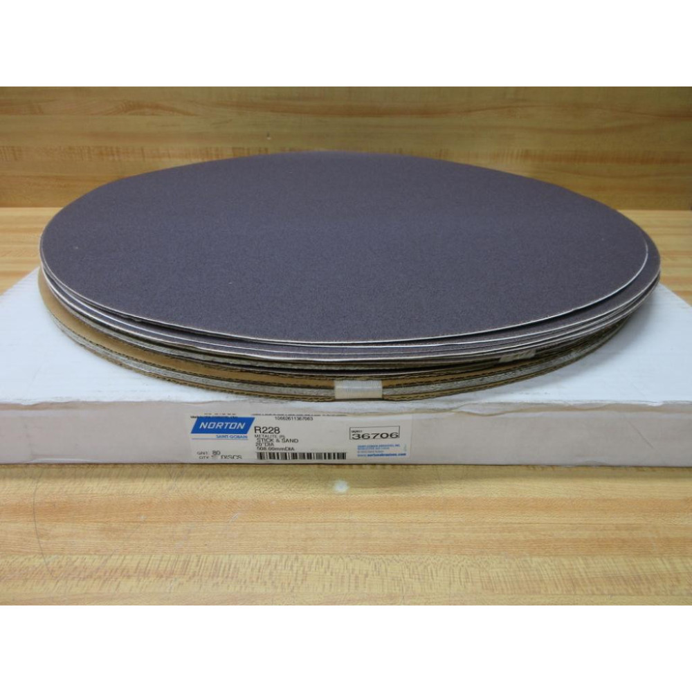 Norton 66261136706 Metalite Stick & Sand Disc 36706 (Pack of 19)