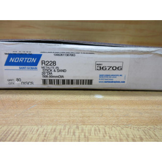 Norton 66261136706 Metalite Stick & Sand Disc 36706 (Pack of 19)