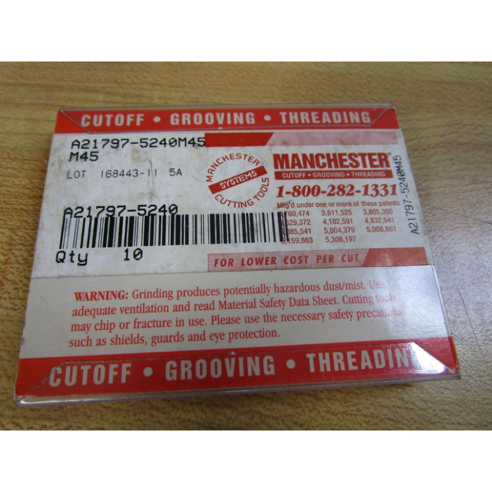 Manchester A21797-5240M45 Industrial Inserts M45 (Pack of 10)