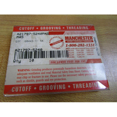 Manchester A21797-5240M45 Industrial Inserts M45 (Pack of 10)