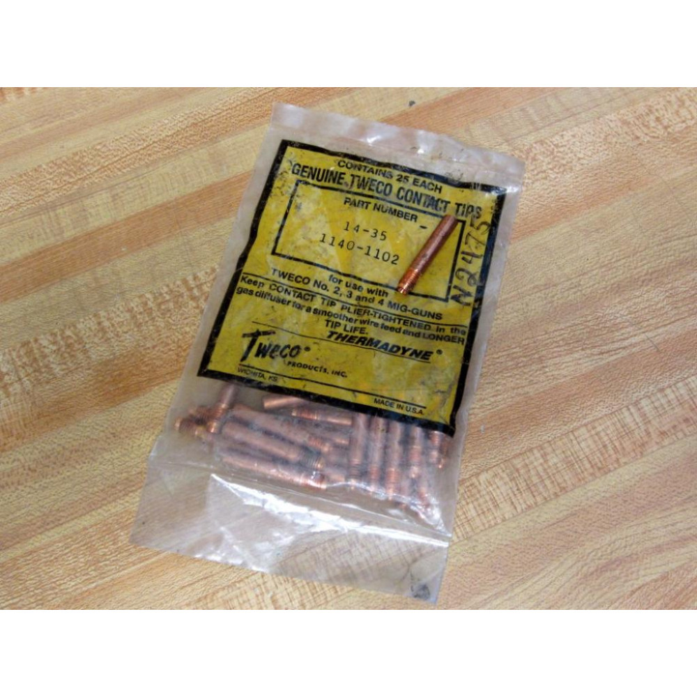 Tweco 1140-1102 Contact Tip 14-35 (Pack of 20) Tweco 1140-1102 Contact Tip 14-35 (Pack of 20)