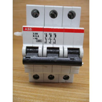 ABB S203-K6A 6A Circuit Breaker S203K6A - Used