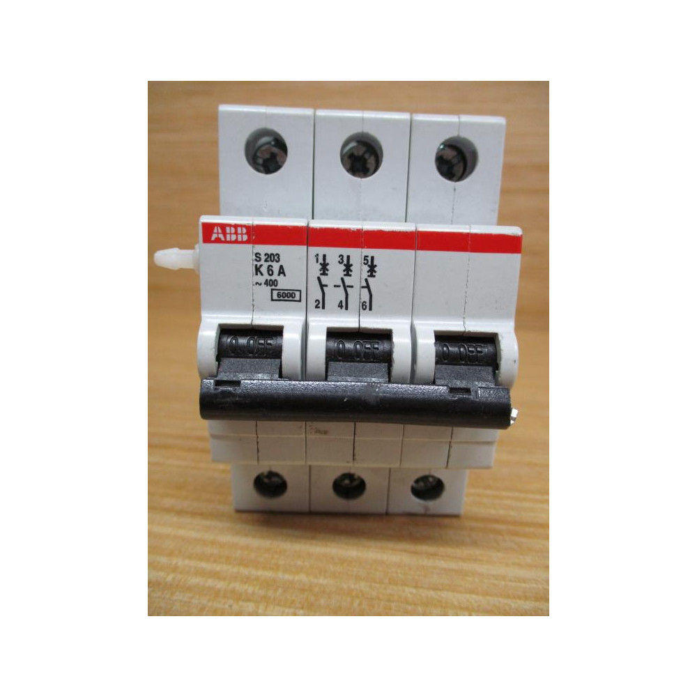 ABB S203-K6A 6A Circuit Breaker S203K6A - Used
