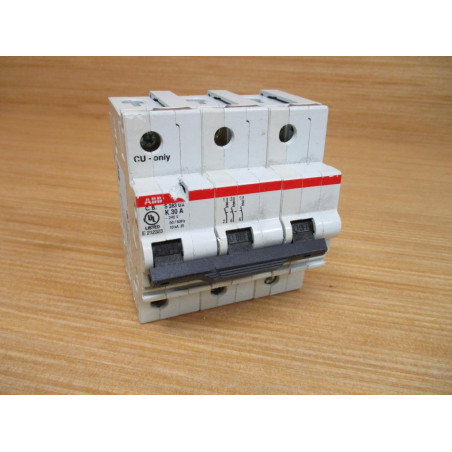 ABB S283UX-K30A 30A Circuit Breaker S283UX-K30 - Used