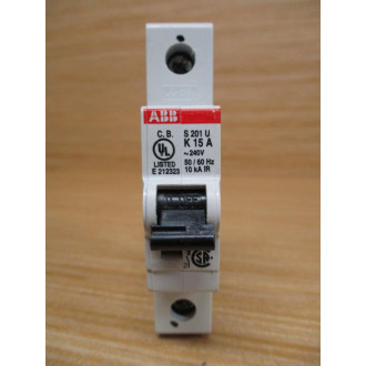 ABB S201U-K15A 15A Circuit Breaker S201U-K15 - Used