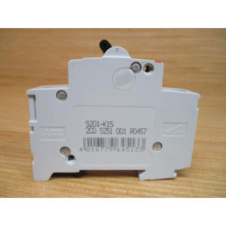 ABB S201-K15 15A Circuit Breaker S201-K15A (Pack of 3) - Used