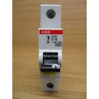 ABB S201-D10 10A Circuit Breaker S201D10 (Pack of 2) - Used