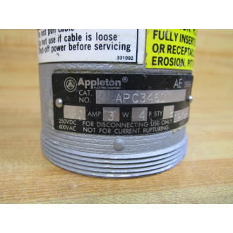 Appleton APC3461 Plug - New No Box