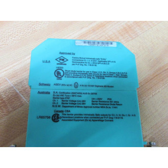 Pepperl + Fuchs 071816 Zener Barrier Z787 71816 WChipped Corner - New No Box