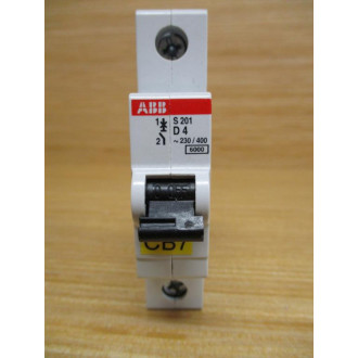 ABB S201-D4 4A Circuit Breaker 2CDS251001R0041 - Used
