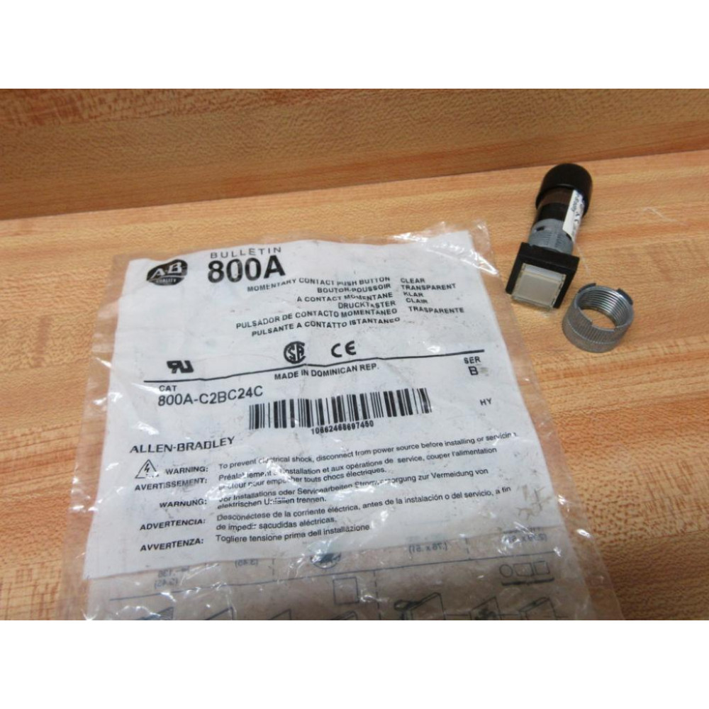 Allen Bradley 800A-C2BC24C Push Button 800AC2BC24C Allen Bradley 800A-C2BC24C Push Button 800AC2BC24C