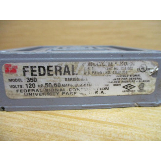 Federal Signal 350-120-30 Signal Horn Mechanism 350 0.220.18 AMP, Ser. B1 - Used
