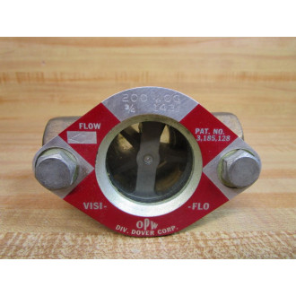 OPW 1431-34 Dover Corp. Visi-Flo Flow Indicator 1431