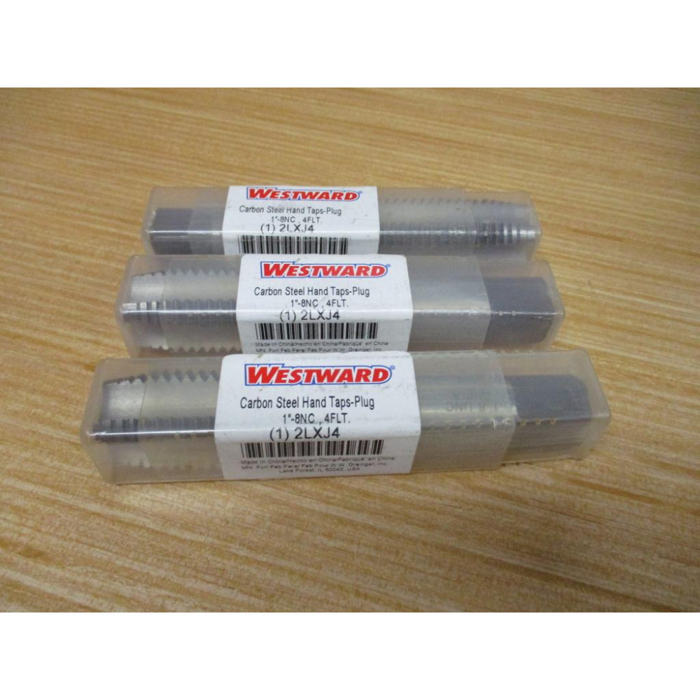Westward 2LXJ4 Plug Tap 1"-NC, 4FLT (Pack of 3)