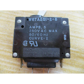 Potter & Brumfield W67A2Q1-2-5 5A Circiut Breaker W67A2Q125 - Used