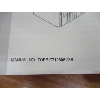 Yaskawa TOEP C710606 25B AC Drive J1000 InstallationStart-Up Manual - New No Box