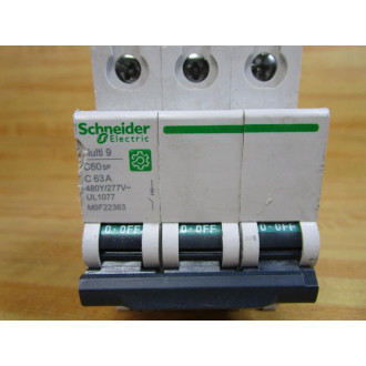 Schneider Eletric M9F22363 Square D 63A Breaker Merlin Gerin Chipped - Used