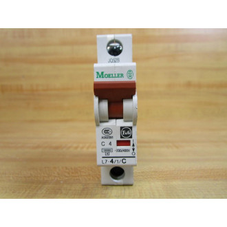 Moeller L7-41C F&G 4A Circuit Breaker L741C - Used