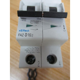 Eaton Moeller FAZ-D162 16A Circuit Breaker FAZD162 - Used