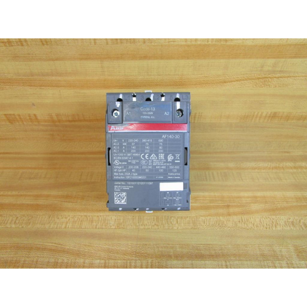 Asea Brown Broveri AF140-30-11-13 ABB Contactor AF140-30 - Used