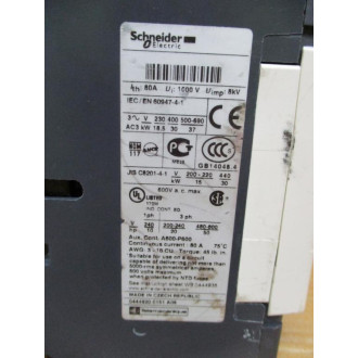 Schneider Electric LC1D65F7 Contactor - New No Box