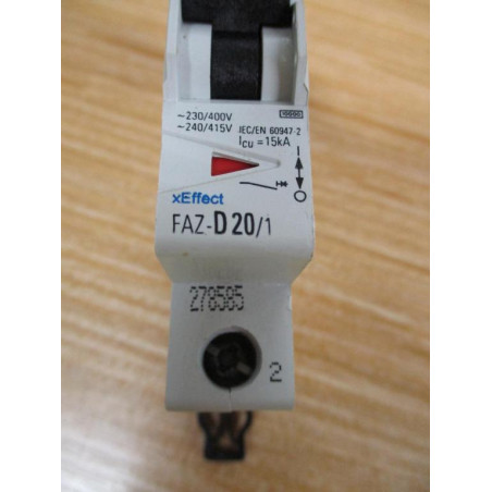 Eaton FAZ-D201 20A Circuit Breaker FAZD201 - Used