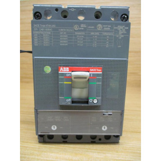 ABB XT4N 250 SACE Tmax 250A Circuit Breaker XT4N250 2 Wire Lead - Used