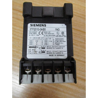 Siemens 3TF2010-0AB0 Contactor 3TF20100AB0 - Used