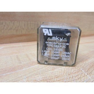 Sky Electronics SKKP-2C Relay SKKP2C 24VDC 13HP 10A 240VAC - New No Box