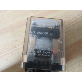 Dayton 1A486F-12VDC Relay 1A486F-12V DC - Used