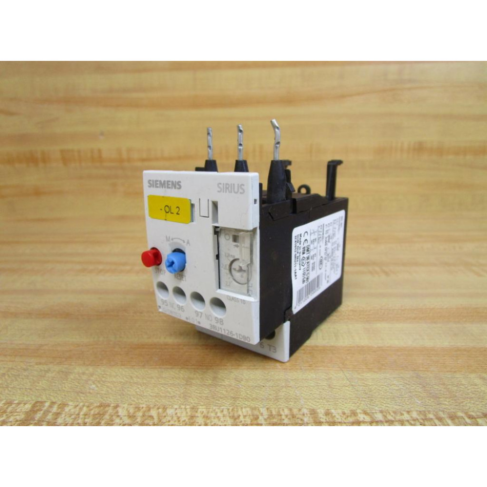 Siemens 3RU1126-1DB0 Overload Relay 3RU11261DB0 - Used Siemens 3RU1126-1DB0 Overload Relay 3RU11261DB0 - Used