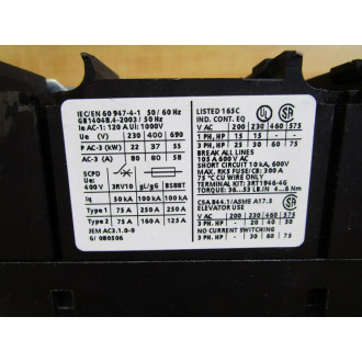 Siemens 3RT1045-1AK60 Contactor 3RT10451AK60 Cracked Housing - Used