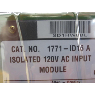Allen Bradley 1771-ID16 Module Ser.A 10-25-95
