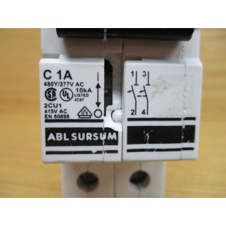 ABL Sursum 2CU1 1A Circuit Breaker 2CU1-C1A Chipped - Used