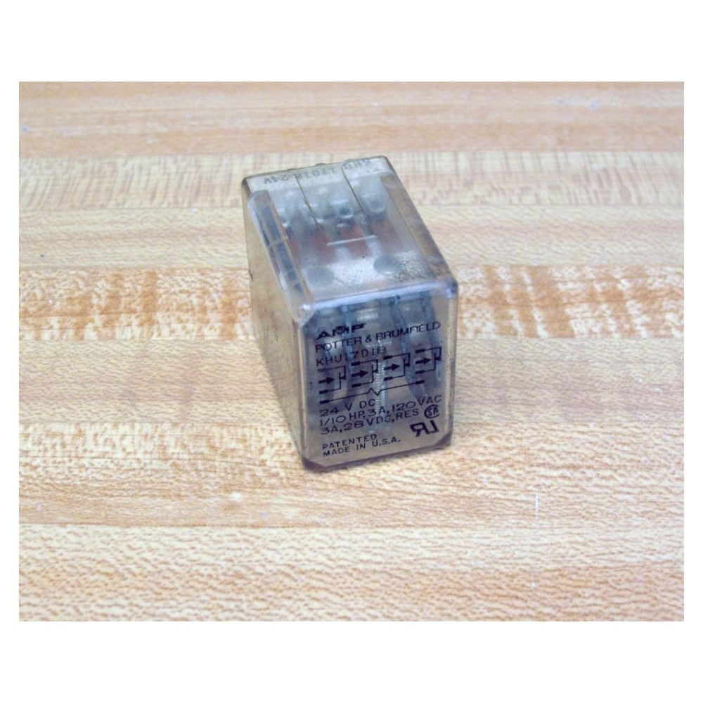 Potter & Brumfield KHU17D18-24V DC Relay KHU17D18-24VDC - Used