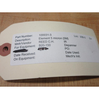 Reed 100031-3 Filter Element 1000313 (Pack of 4) - New No Box