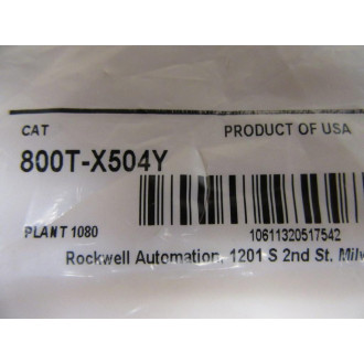 Allen Bradley 800T-X504Y Legend Plate (Pack of 4)
