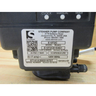 Stenner Pump E10T2C81S4G1 Metering Timer Pump E10T2C - Used