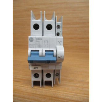 Allen Bradley 1489-M2C040 Circuit Breaker 4 AMP W 1489-AMRA3 - Used
