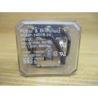 Potter & Brumfield KUMP-14D18-24V DC Relay KUMP-14D18-24-24VDC - New No Box