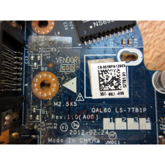 Dell QAL80 LS-7781P Circuit Board QAL80LS7781P - Used