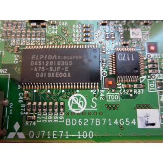Mitsubishi QJ71E71-100 Ethernet Interface Module Board BD627B714G54 - Used