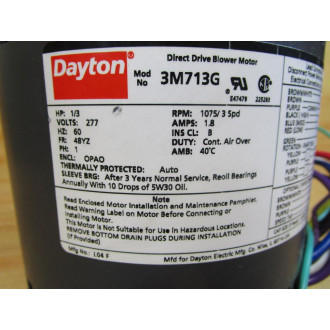 Dayton 3M713G Direct Drive Blower Motor