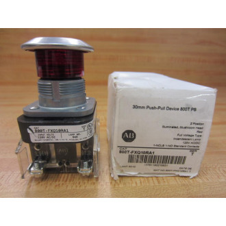 Allen Bradley 800T-FXQ10RA1 Push Button w800T-XA1 & 800T-N330